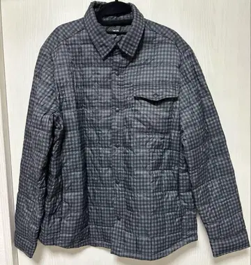 UNIQLO 사이즈 XL 울트라 라이트 다운 셔츠 자켓 네이비 체크