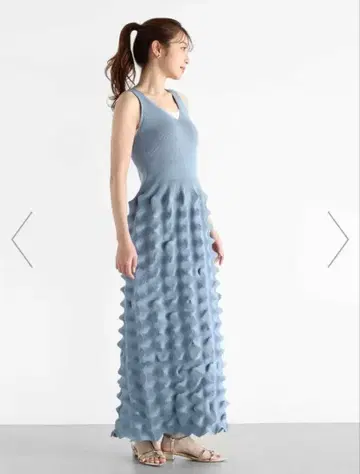 Vin 라이트 블루 니트 원피스 슬리브리스