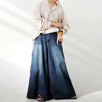 안티카 인기 만점 완판템 변형 데님 와이드 팬츠