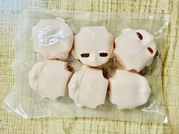 상자 속 시 무증상 미페인팅 페이스 부품 6개 세트 특전