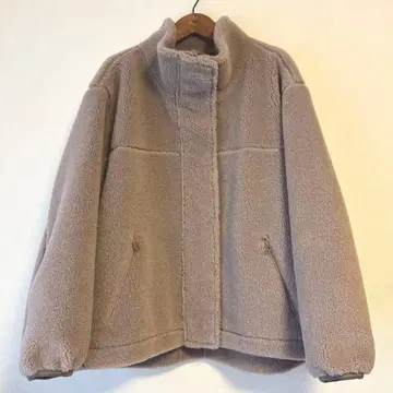 [택 포함 새상품] 울 보아 스탠드 블루종 베이지 36 FRAMeWORK