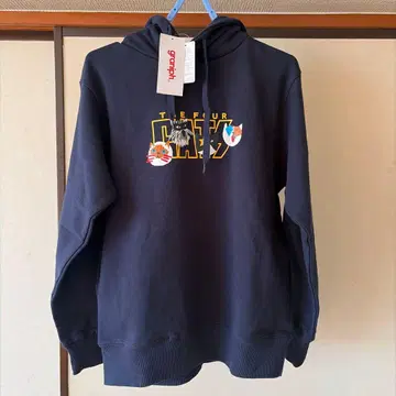 [ graniph 미사용 새상품 ] FOUR CATS 네이비 후드 맨투맨