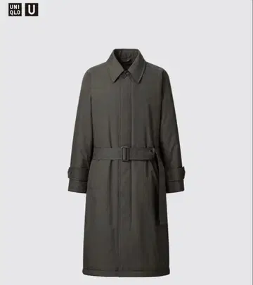 UNIQLO U 패디드 스텐카라 코트 OLIVE 유니클로