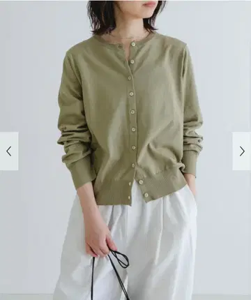 URBAN RESEARCH 긴팔 가디건 크루넥 하이 게이지