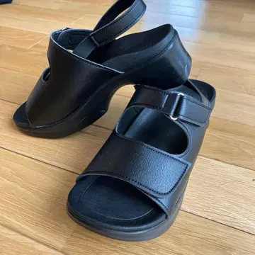 리게타 샌들 M 사이즈 블랙 실내화 룸슈즈