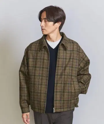 문 트위드 블루종 뷰티&유스 애로우즈 브라운 L