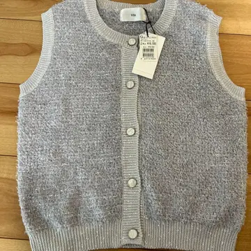 미사용 새상품 Vin 팬시 트위드 니트 베스트