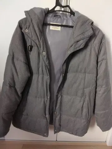 coen 그레이 후드 부착 다운 자켓