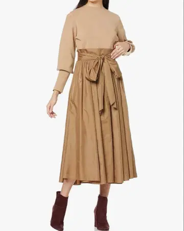 CELFORD 발수 타프타 니트 도킹 원피스 CWNO214076