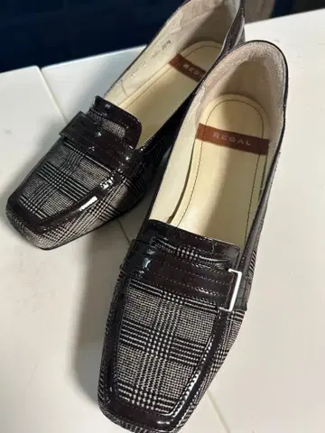 REGAL 로퍼 24.5cm 체크 무늬