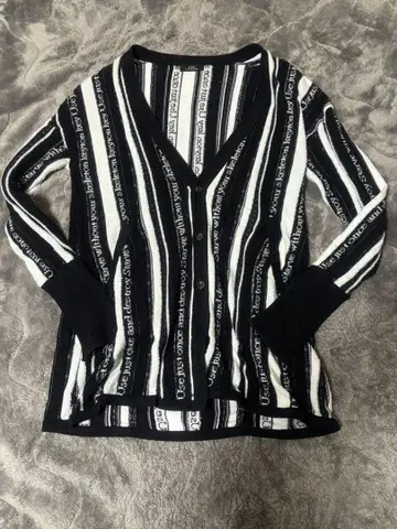 5351 풀옴 파일 스트라이프 자카드 가디건