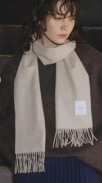 matti totti 캐시미어 머플러 베이지 170cm x 30cm