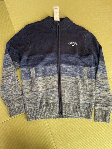 미사용 새상품 캘러웨이 Callaway 니트 자켓 M 네이비/그레이