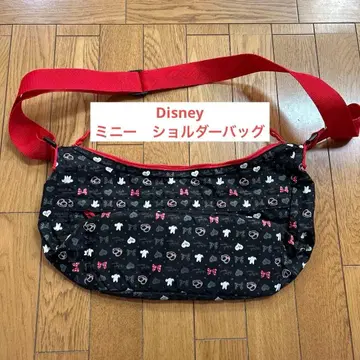 미니 디즈니 숄더백 블랙과 빨간색