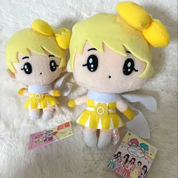 키키 & 라라 복숭아색 클로버 Z 타마이 시오리 봉제 인형 키링