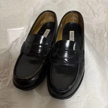 HARUTA 블랙 가죽 로퍼 26 EEE