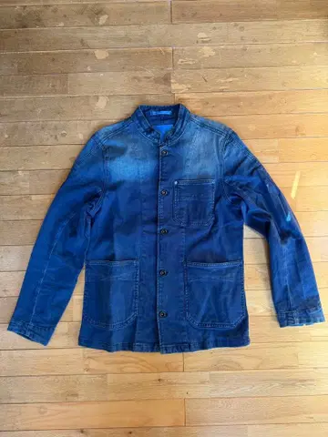 DENHAM 데님 자켓 스탠드 카라 마오 블루
