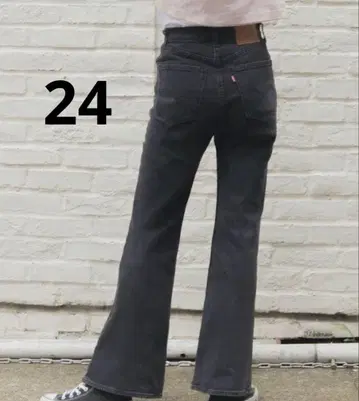 [새상품급] 리바이스 하이웨스트 플레어 데님 블랙