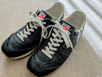 PATRICK 마라톤 가죽 블랙 스니커즈 42