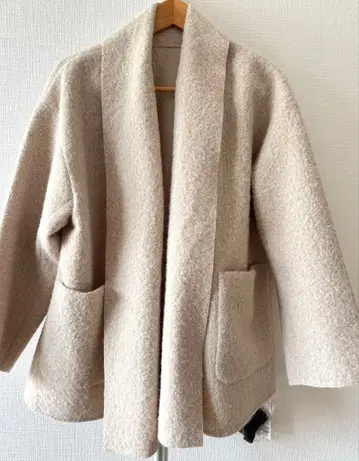 베이스 재고 부클 레저 가디건 코트