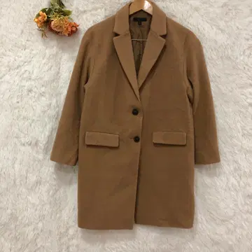 UNIQLO 유니클로 울 블렌드 롱 P 코트 [ S ] 카멜