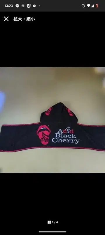 Acid Black Cherry 후드 부착 타월