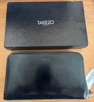 TAKEZO 가죽 장지갑 블랙 미사용품