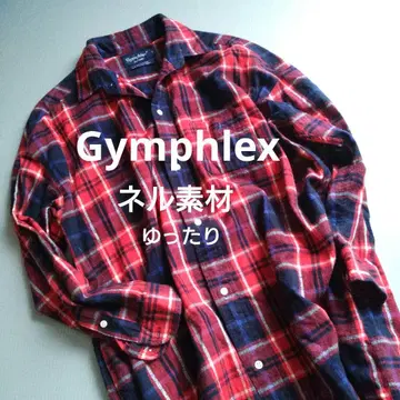 따뜻한 Gymphlex 짐플렉스 플란넬 셔츠 튜닉 원피스 체크
