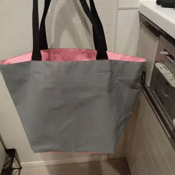 그레이/핑크 토트백
