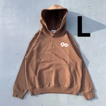 9090 90 Logo Original Hoodie dark brown
