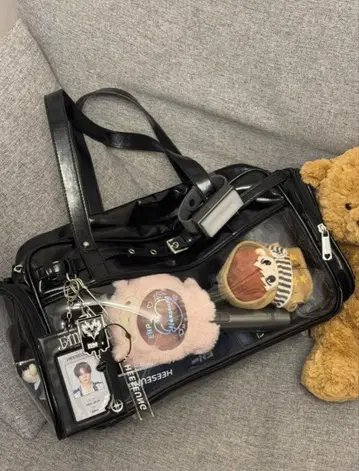 중형 클리어 백 투명/블랙