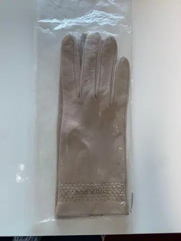 가죽 장갑 베이지 뜨개질 디자인 Made in Italy