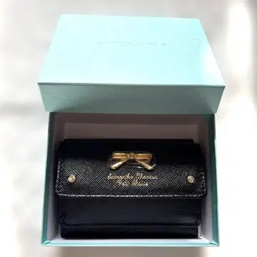 새상품 미사용 Samantha Thavasa 리본 3단 폴더형 지갑 블랙