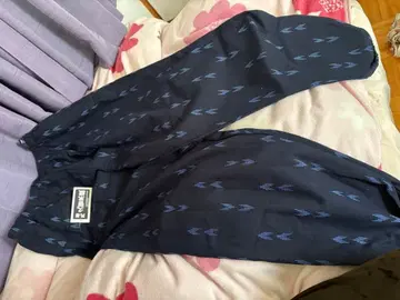 구루메 직물 네이비 캐주얼 팬츠 LL