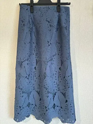 투모로우랜드 거의 미사용! 여성용 블루 레이스 스커트