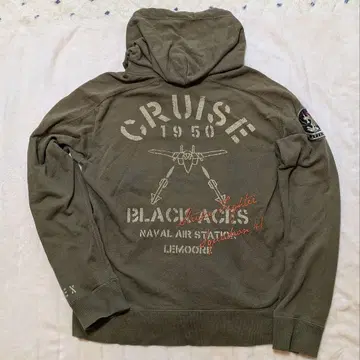 AVIREX 후드 부착 후드티 US NAVY