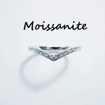 M11 약 15.5호 모이사나이트 V자 링 하프 이터니티 반지