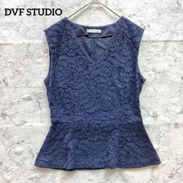 [ DVF ] 다이앤 폰 퍼스텐버그 레이스 네이비 상의 포멀