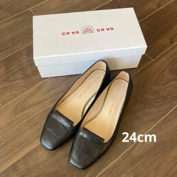 [천연 가죽] 사바사바 플랫 펌프스 24cm