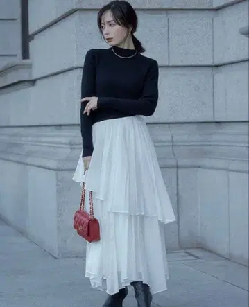 anuans 불규칙 헴 도킹 니트 원피스 XS