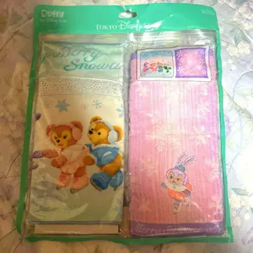 [ 미개봉 새상품 ] 더피 프렌즈 미니 타월 2장 세트 디즈니씨