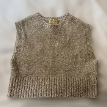 UNITED ARROWS 베이지 슬리브리스 니트 베스트