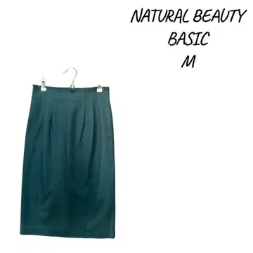 NATURAL BEAUTY BASIC 타이트 스커트 M 다크 그린