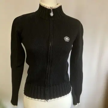 [ 새상품급 ] CLATHAS 블랙 면 니트 가디건 긴팔