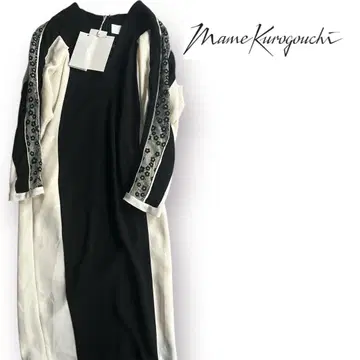 택 포함 Mame Kurogouchi 롱 원피스 소매 레이스 꽃무늬