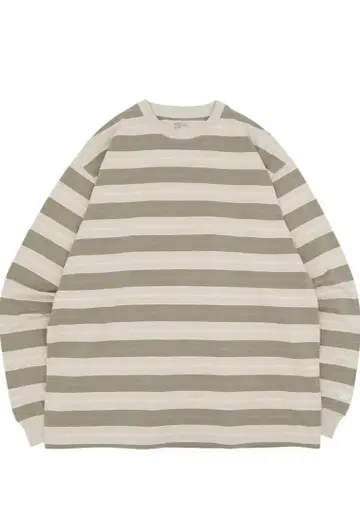 뉴에라 긴팔 티셔츠, 오버사이즈 멀티 보더 스톤