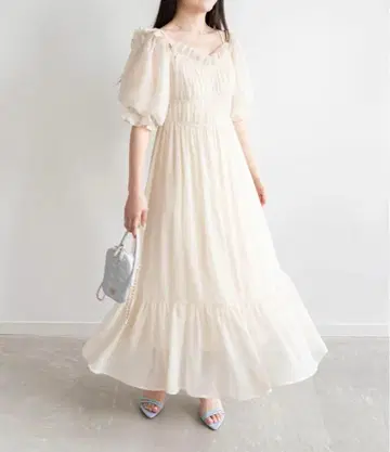 플리츠 프릴 2WAY 쉬폰 원피스