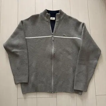 LACOSTE 카키 집업 니트 스웨터 사이즈 4