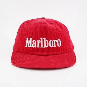 말보로 모자 캡 코듀로이 90s USA 빨간색 구제 의류 18401