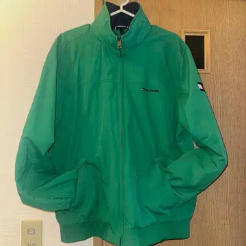 24시간 이내 메루카리 발송 HILFIGER 그린 나일론 자켓